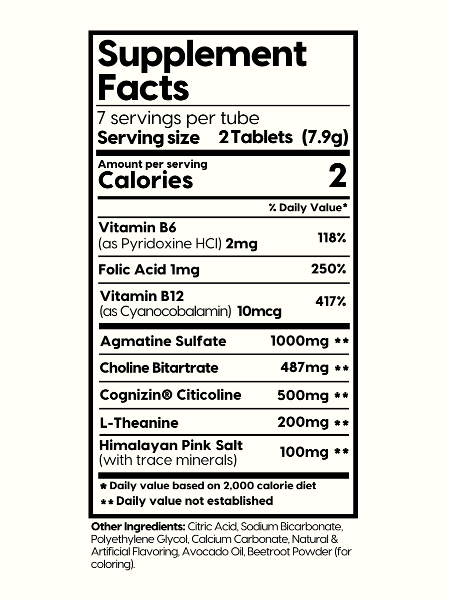 Effervescent Productivity Tablets Non-Stim