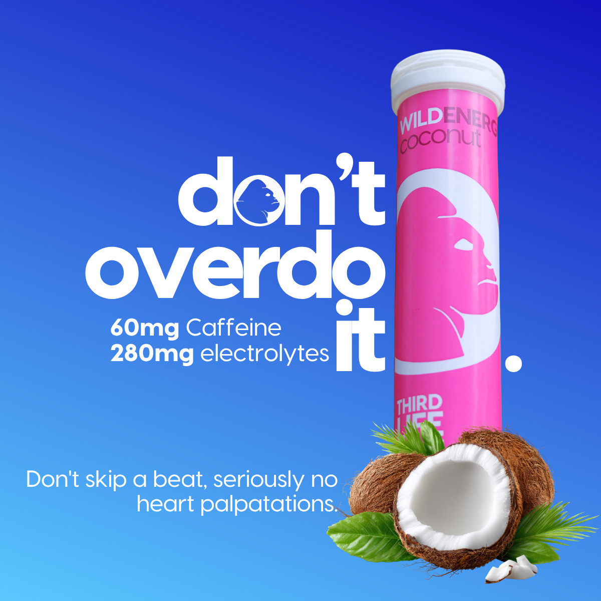 Don't overdo it: WildEnergy Coconut, gorilla in the 'o'