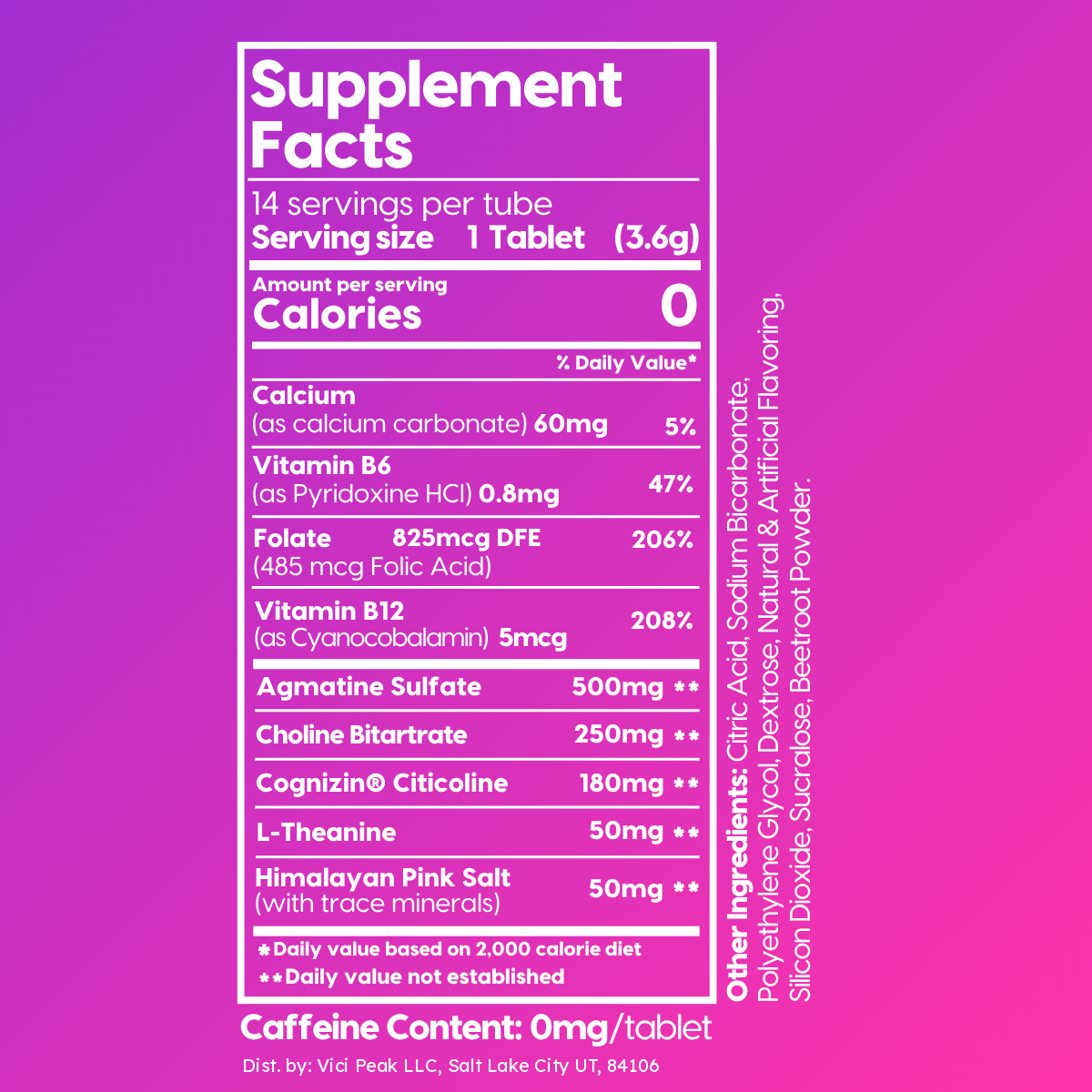Wild Focus Supplement Facts